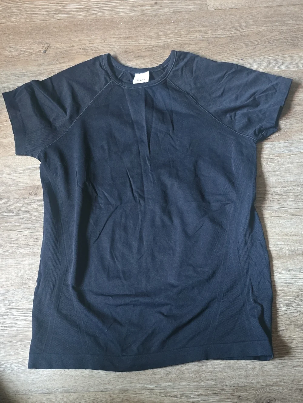 Athleta Girl Black Crewneck Athletic Top